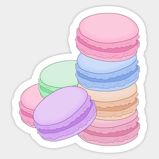 French Macarons Stacked Sticker